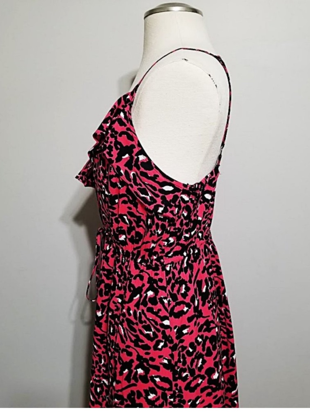 Torrid Cheetah Print Sun Dress Size 2x Womens Plus Hot Pink Leopard Sundress - Picture 6 of 11